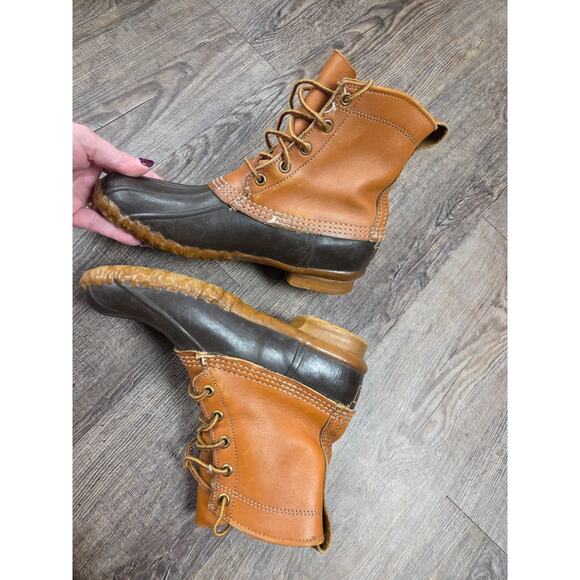 L.L. Bean Men's Made in USA Vintage Maine Hunting Shoe Waterproof Boots Size 7 - Picture 3 of 11